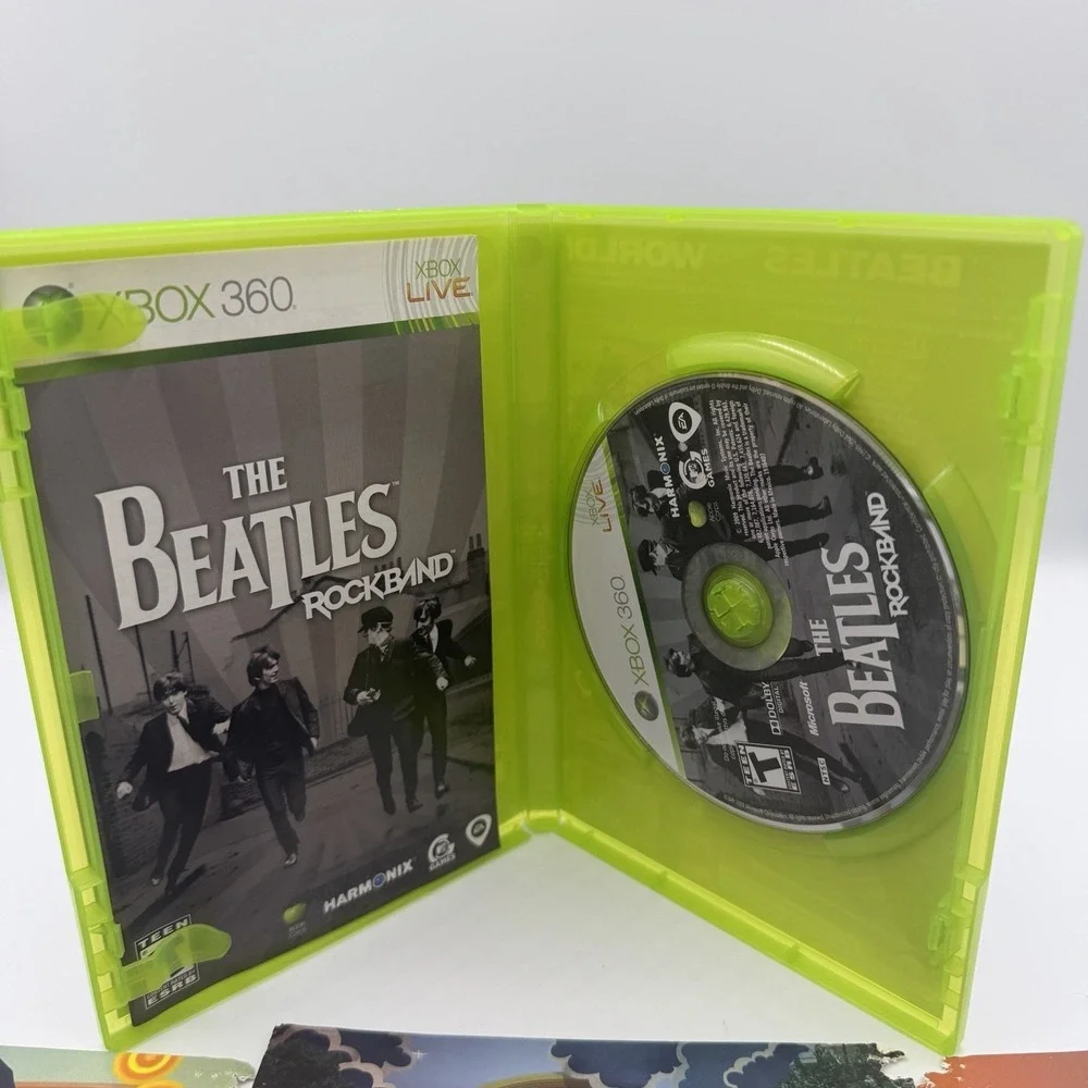 Xbox 360 Guitar Hero & Rock Band Game Lot CIB Tested Working Beatles AC/DC